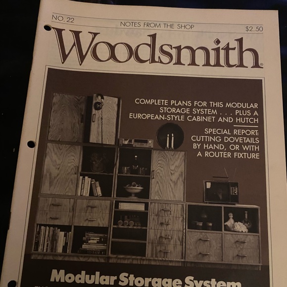 🎉5/$10🎉 Woodsmith magazine number 22 July 1982 Modular storage system - Picture 1 of 14
